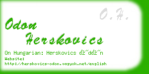 odon herskovics business card